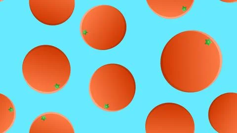 Fresh organic orange seamless pattern. Cute healthy fruit and high vitamin C  Stock Illustration
