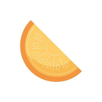 Fresh organic orange slice Stock Illustration