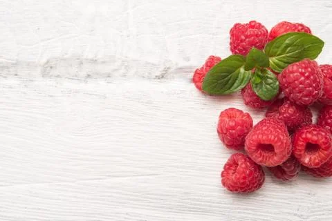 Fresh organic raspberry Stock Photos