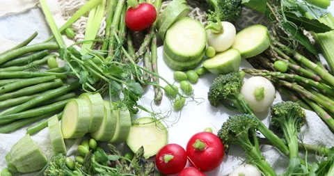 Fresh organic vegetables.  Stock Footage 171848423