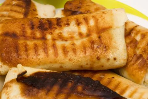 Fresh pancakes close-up Stock Photos