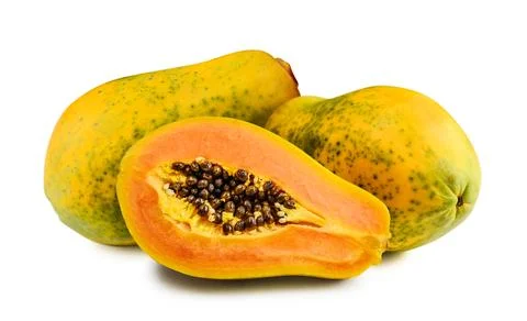 Fresh papaya fruit Stock Photos