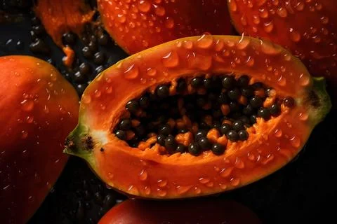 Fresh papaya Stock Photos