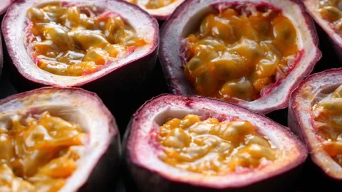 Fresh passion fruit Stock Footage