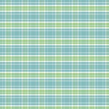 Fresh pastel tartan plaid pattern background in blue green and white 库存插图