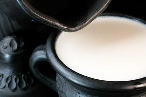 Fresh pasteurized cow's milk Stock Photos