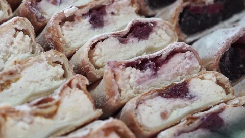 Fresh pastry Stock Footage