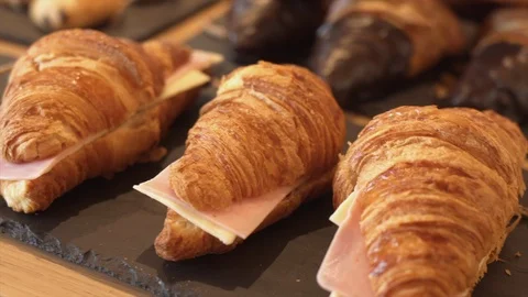 Fresh pastry store Stock Footage 93581361