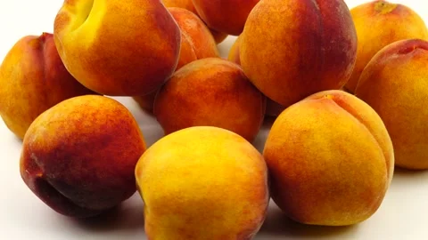 Fresh peaches from the garden Stock Footage 136895925