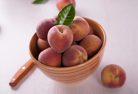Fresh peaches Stock Photos
