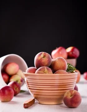 Fresh peaches Stock Photos