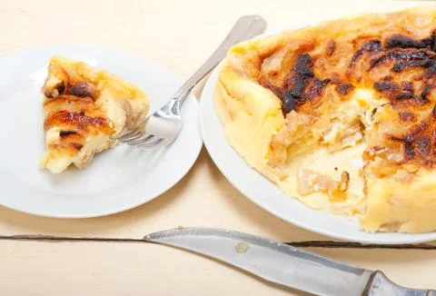 Fresh pears pie Stock Photos