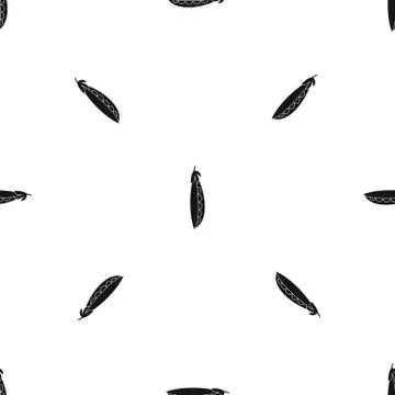 Fresh peas pattern seamless black 스톡 일러스트