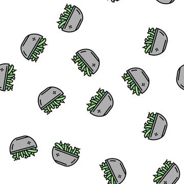 Fresh peas in plate vector seamless pattern 库存插图