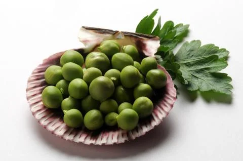 Fresh peas in the shell Foto stock