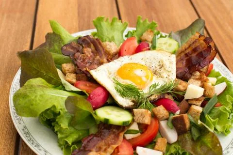 Fresh peasant salad Stock Photos