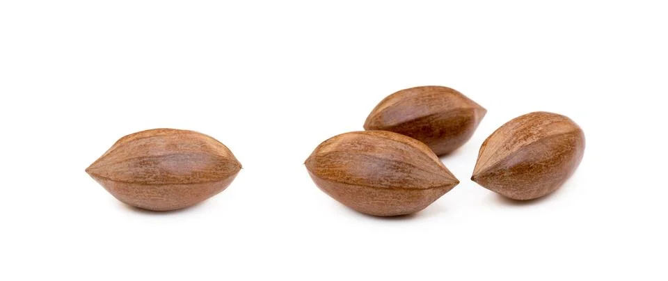 Fresh pecan nuts Stock Photos