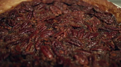 Fresh Pecan Pie CU Stock Footage 47650101
