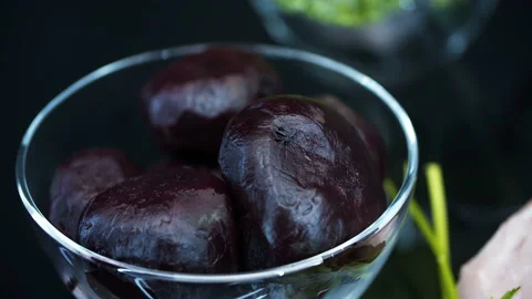 Fresh peeled beets. Stock Footage 117227885