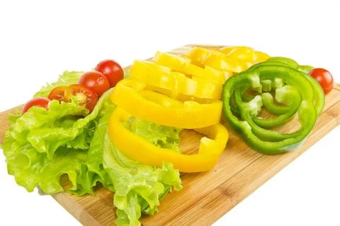 Fresh pepper sliced Stock Photos