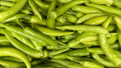 Fresh pepper at vegetable market. Stock Footage 241422411