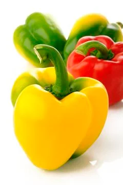 Fresh pepper  on white background Stock Photos