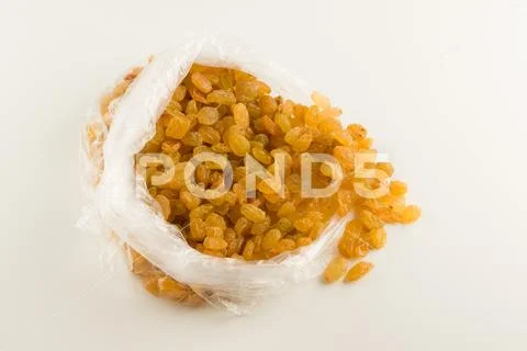 Fresh picked raisins isolated on white background Stock Photos