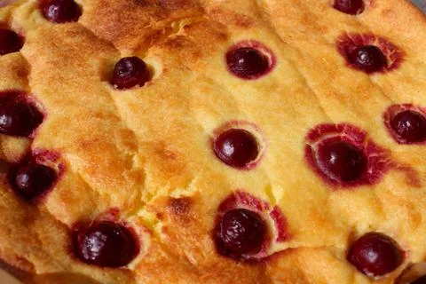 Fresh pie with cherry Stock Photos