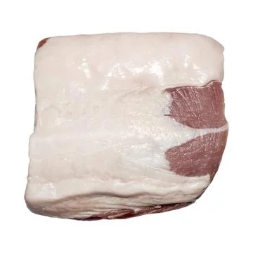 A fresh piece of beef on a white background.Raw beef tenderloin. Stock Photos