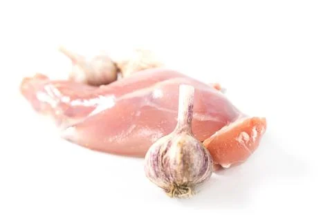 Fresh piece of rabbit Stock Photos