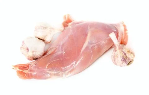 Fresh piece of rabbit Stock Photos