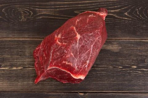 Fresh piece of raw beef on the table Stock Photos