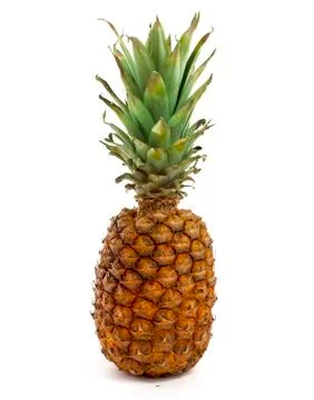 Fresh pineapple isolated on white background Stock Photos