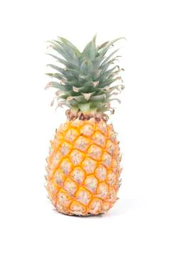 Fresh pineapple isolated on white background Stock Photos