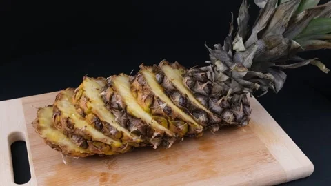 Fresh pineapple rotate Stock-Footage 246662053