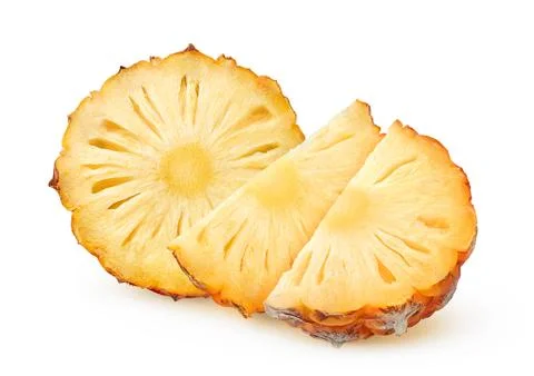 Fresh pineapple slices Stock Photos