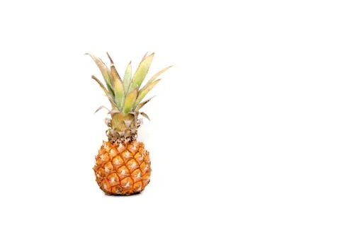 Fresh pineapple on the white background Stock Photos