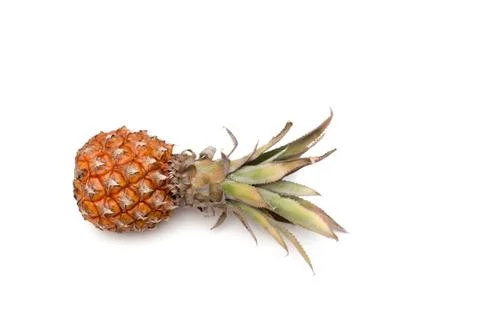 Fresh pineapple on the white background Stock Photos