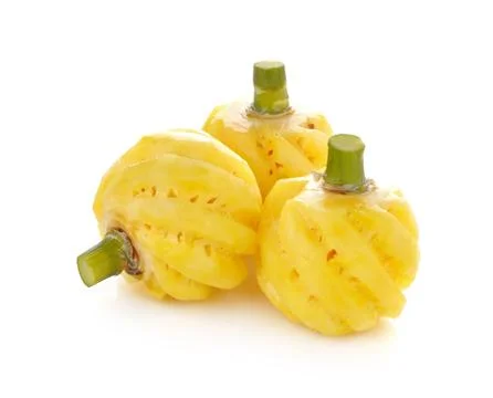 Fresh pineapple on white background Stock Photos