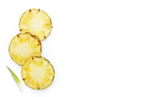 Fresh pineapple on white background. Stock Photos