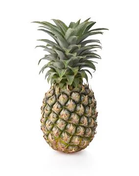 Fresh pineapple on white background. Stock Photos
