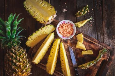 Fresh pineapples Foto stock