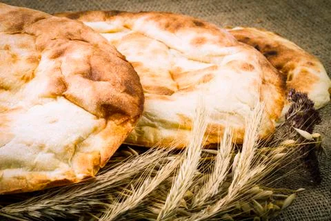 Fresh pita bread Stock Photos