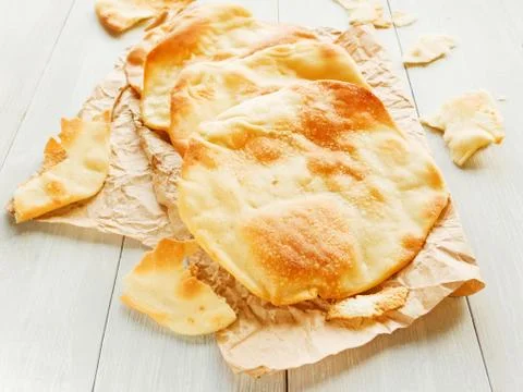 Fresh pitas bread Stock Photos