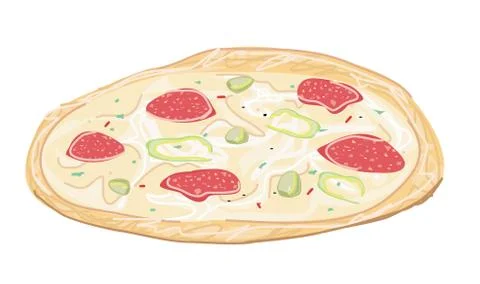 Fresh pizza Stock Illustration