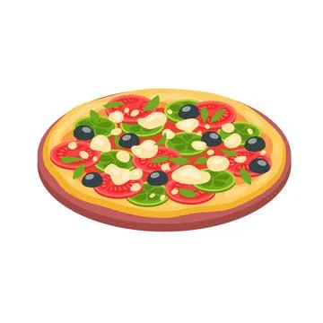Fresh pizza Stock Illustration