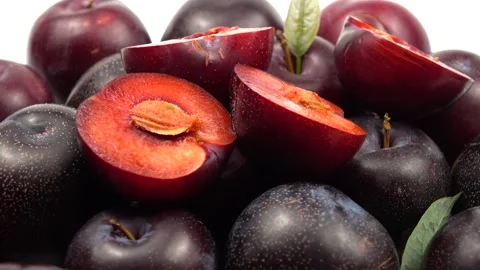 Fresh plum harvest  Stock Footage 158893357