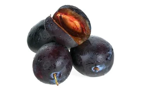 Fresh plums Stock Photos