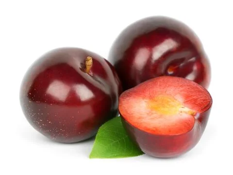 Fresh plums Stock Photos