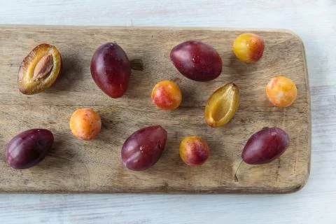 Fresh plums Stock Photos